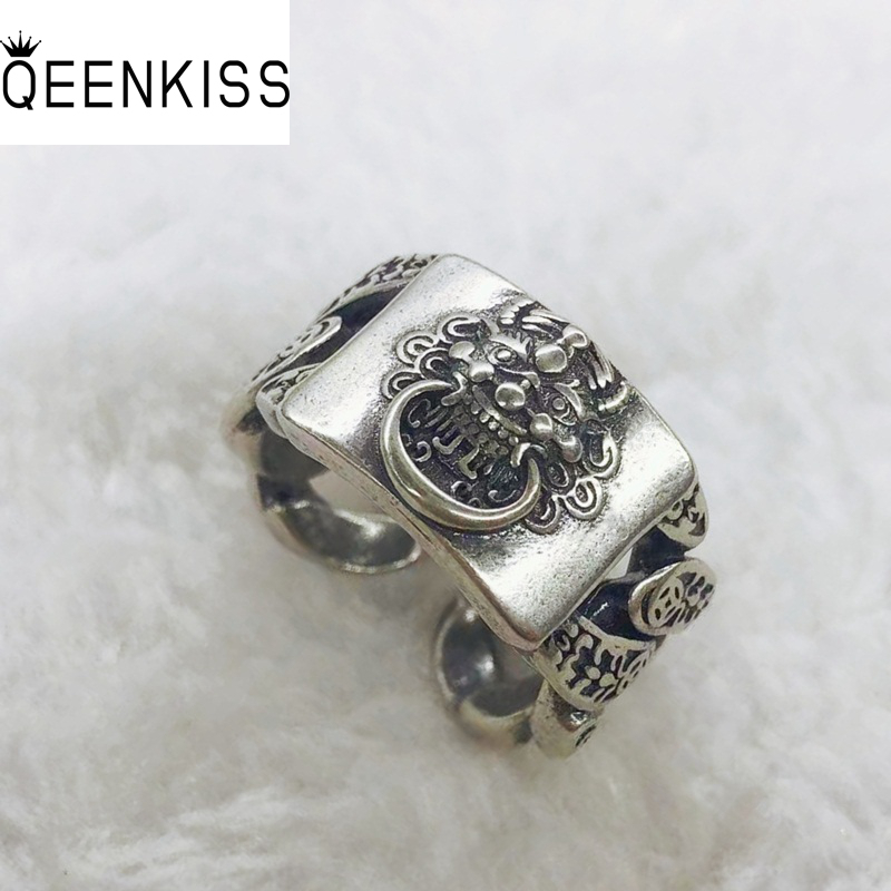 Men'S Grooming Set Gift - QEENKISS-925 Sterling Silver PIXIU Anel para