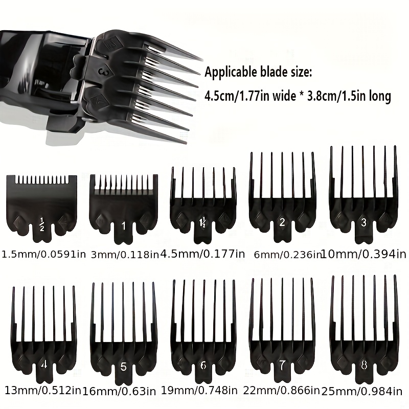 Men'S Grooming Brush - 10 pçs preto plástico máquina de