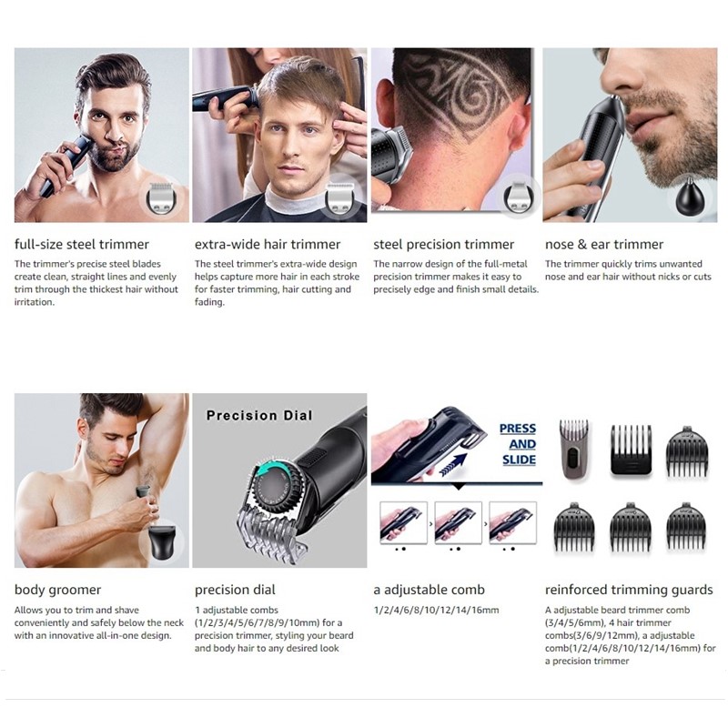 Tudo em um aparador de cabelo  - Quality Men'S Grooming Kit avaliação e preço