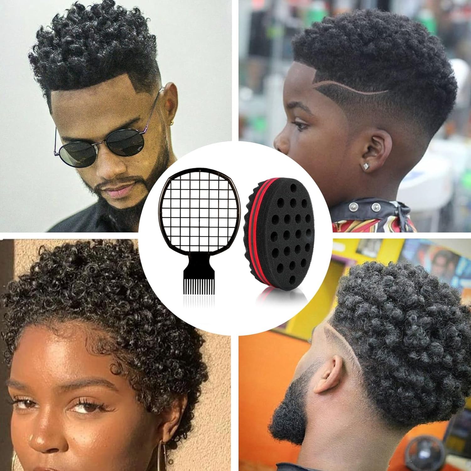 2 pçs afro torção pente de cab - Men'S Grooming Brush avaliação e preço