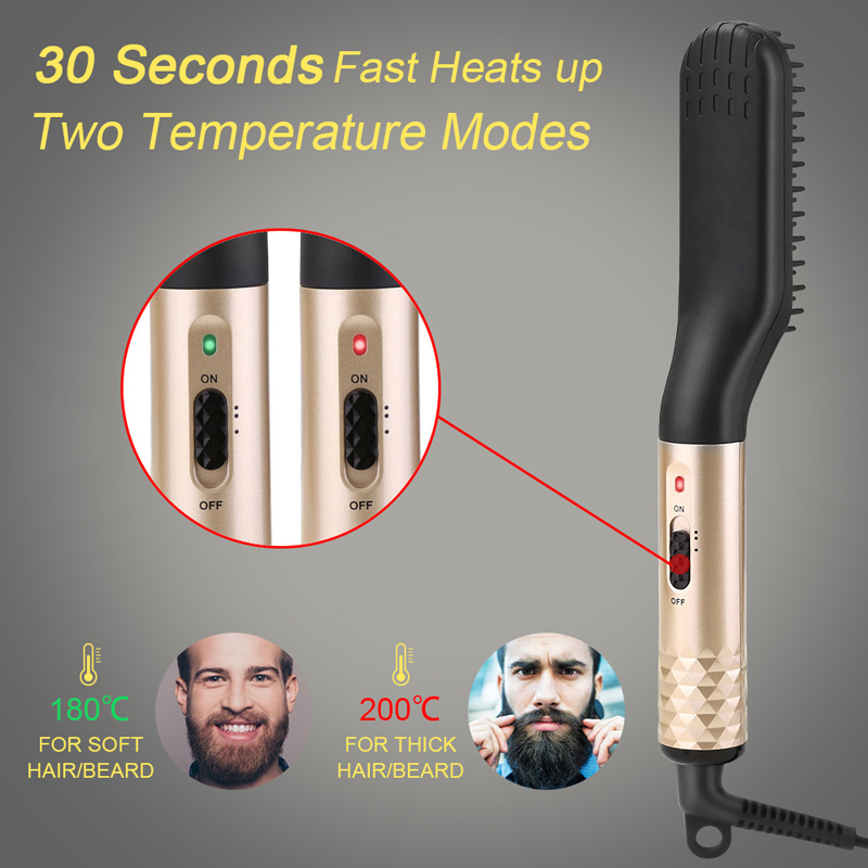 Pente elétrico alisador multif - Men'S Grooming Brush avaliação e preço