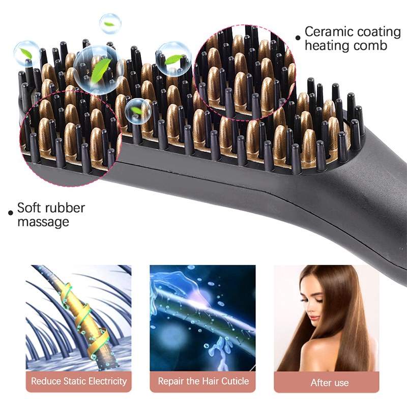 Pente elétrico alisador multif - Men'S Grooming Brush avaliação e preço